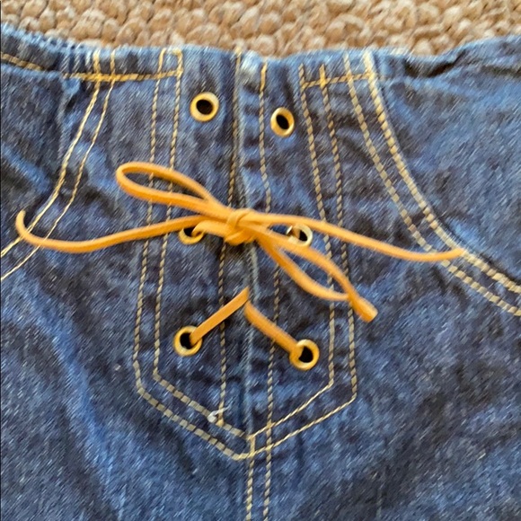 Jeans with faux fur hem. Look for matching jacket - Picture 3 of 5